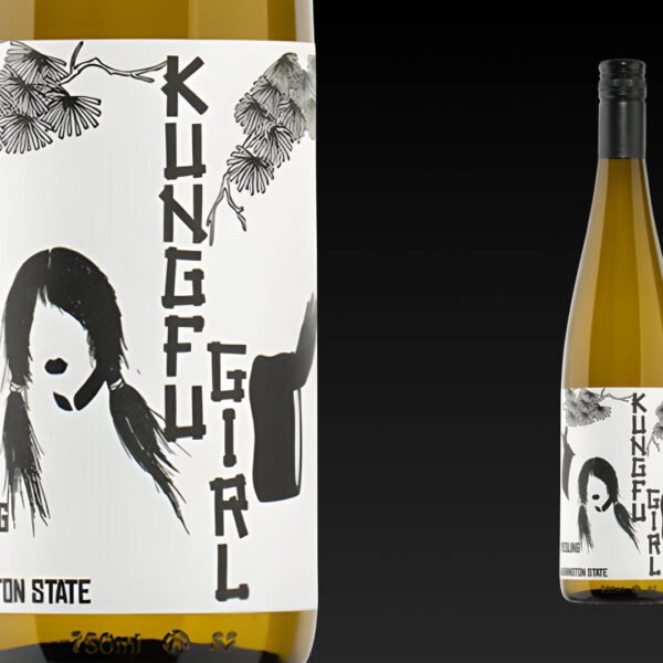 Eine Flasche Kung Fu Girl Weißwein